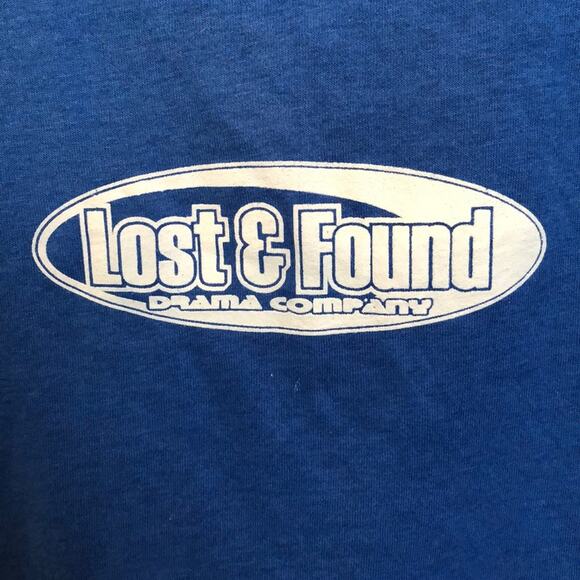 Lost & Found Drama Company VTG Screen Stars Blue Graphic T-shirt - Picture 1 of 7